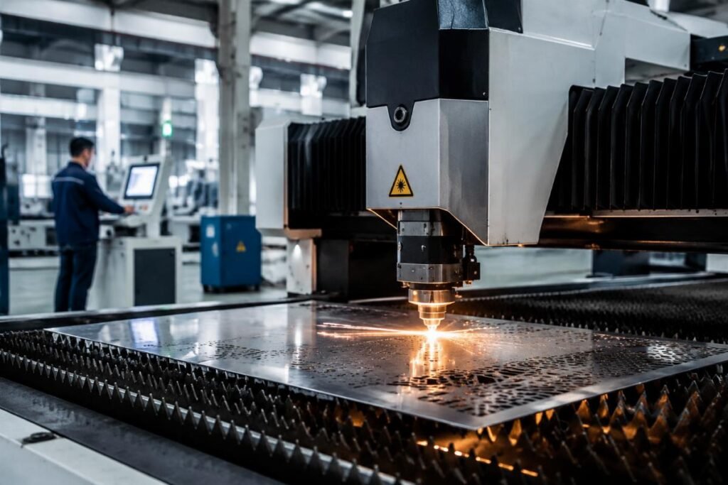 CNC machine in factory environment
