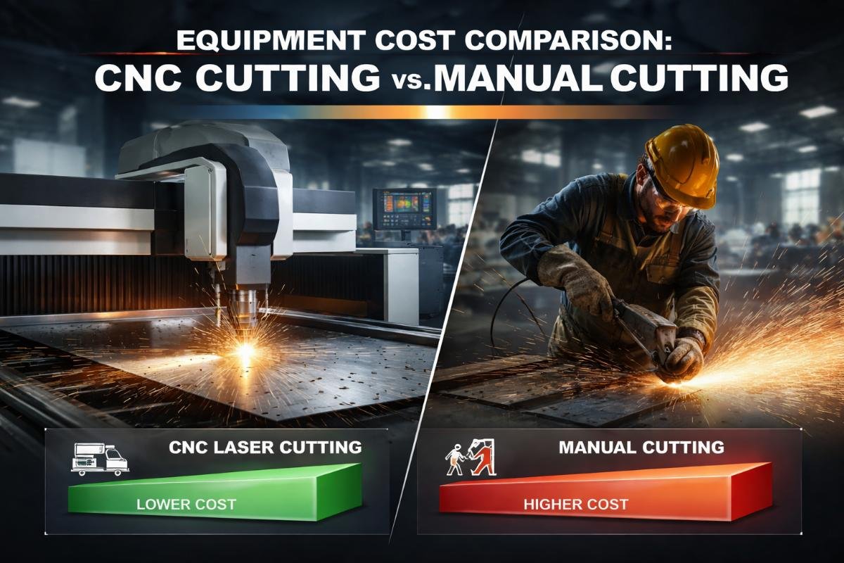 CNC cutting vs manual cutting cost analysis Equipment cost comparison chart