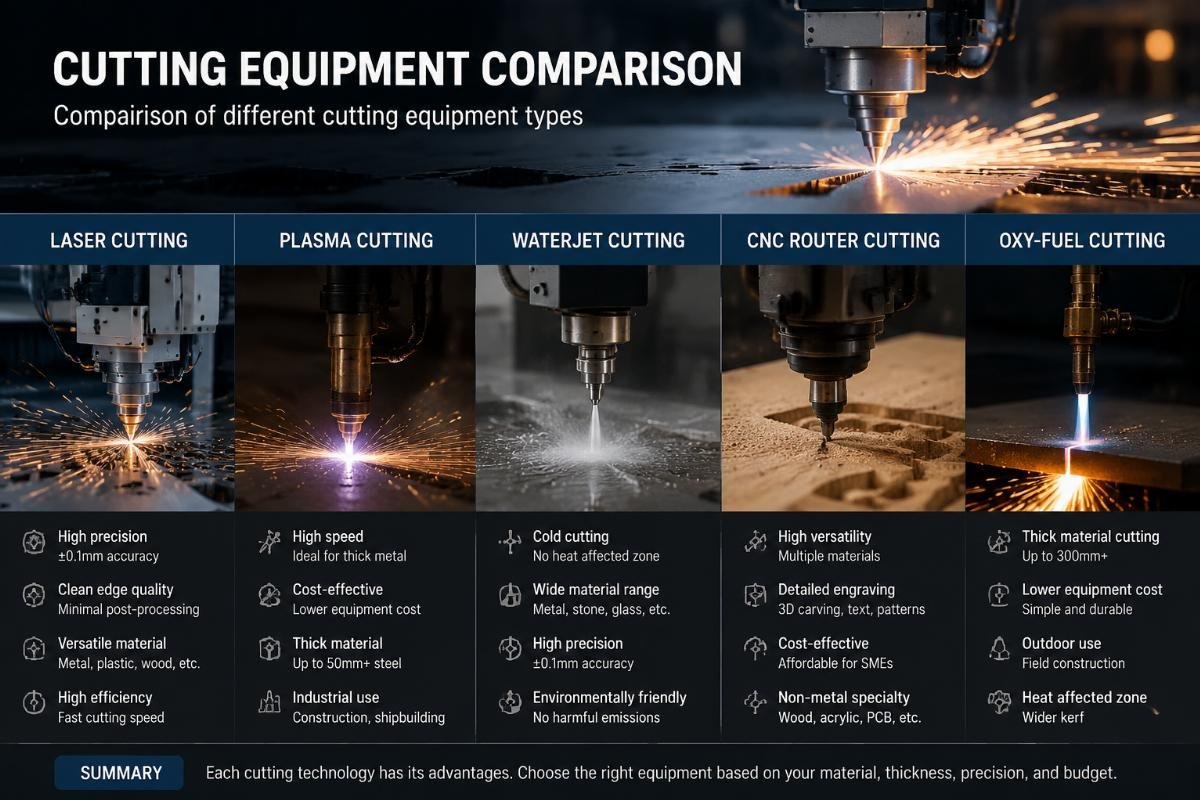 Cutting equipment comparison