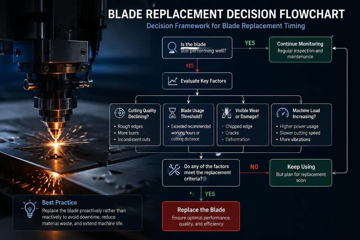 Blade replacement decision flowchart