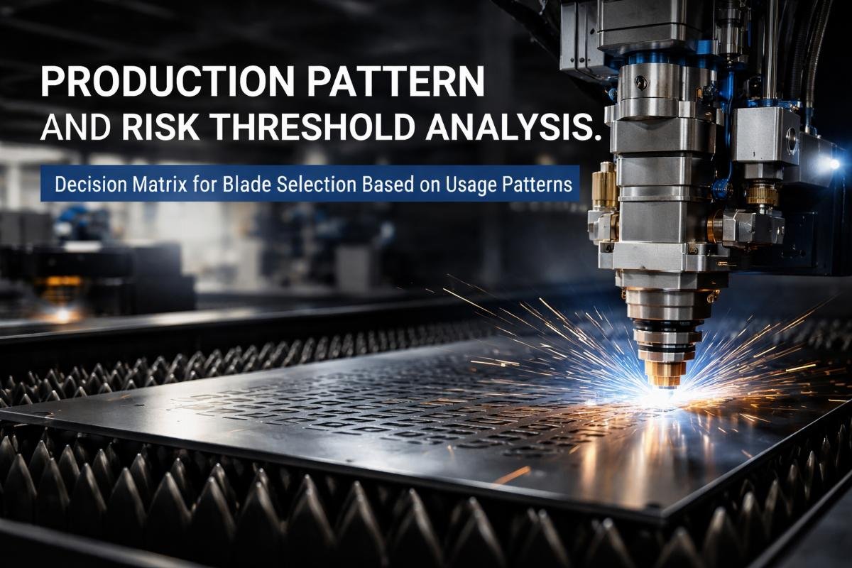 Decision matrix for blade selection based on usage patterns Production pattern and risk threshold analysis