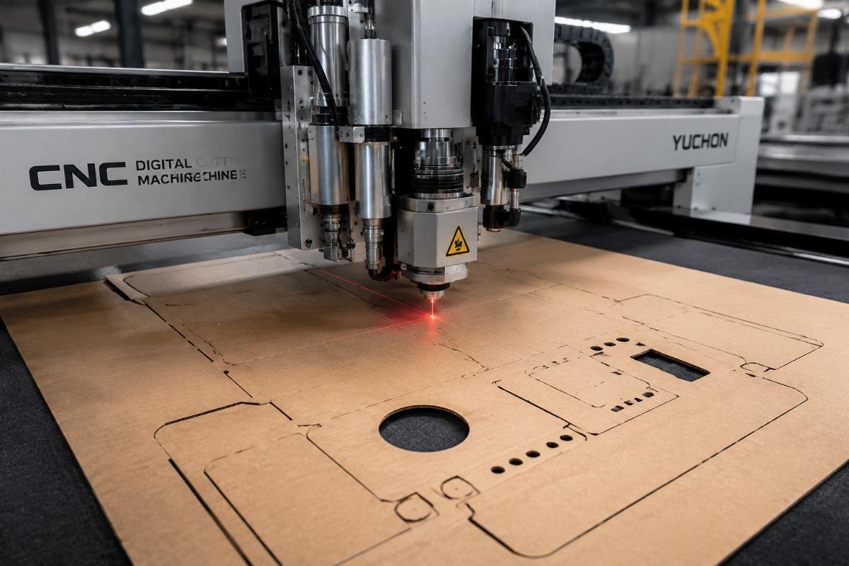 Flatbed CNC knife cutter for cardboard CNC digital cardboard cutting machine