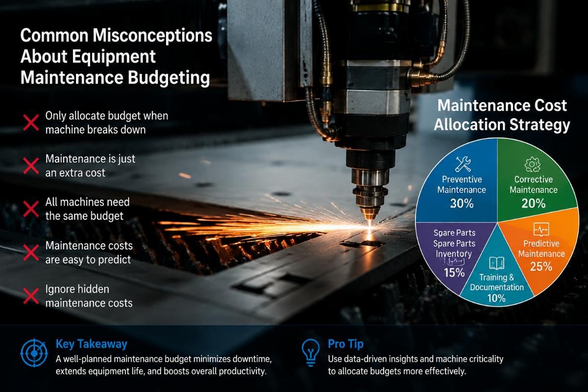 maintenance cost allocation strategy common misconceptions about equipment maintenance budgeting