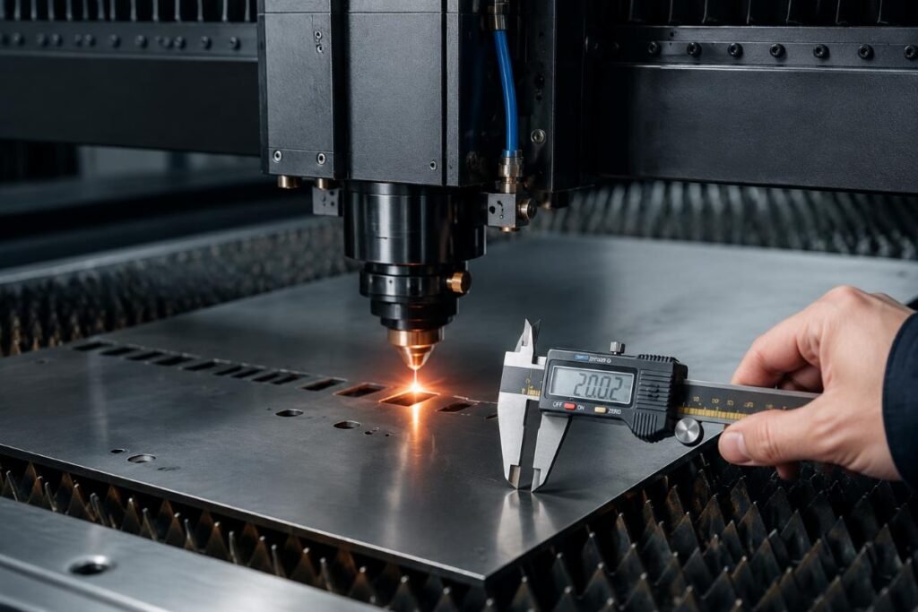 Knife cutting machine accuracy measurement