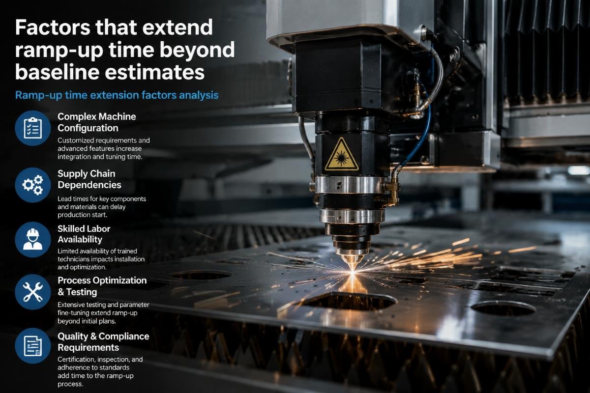 Factors that extend ramp-up time beyond baseline estimates