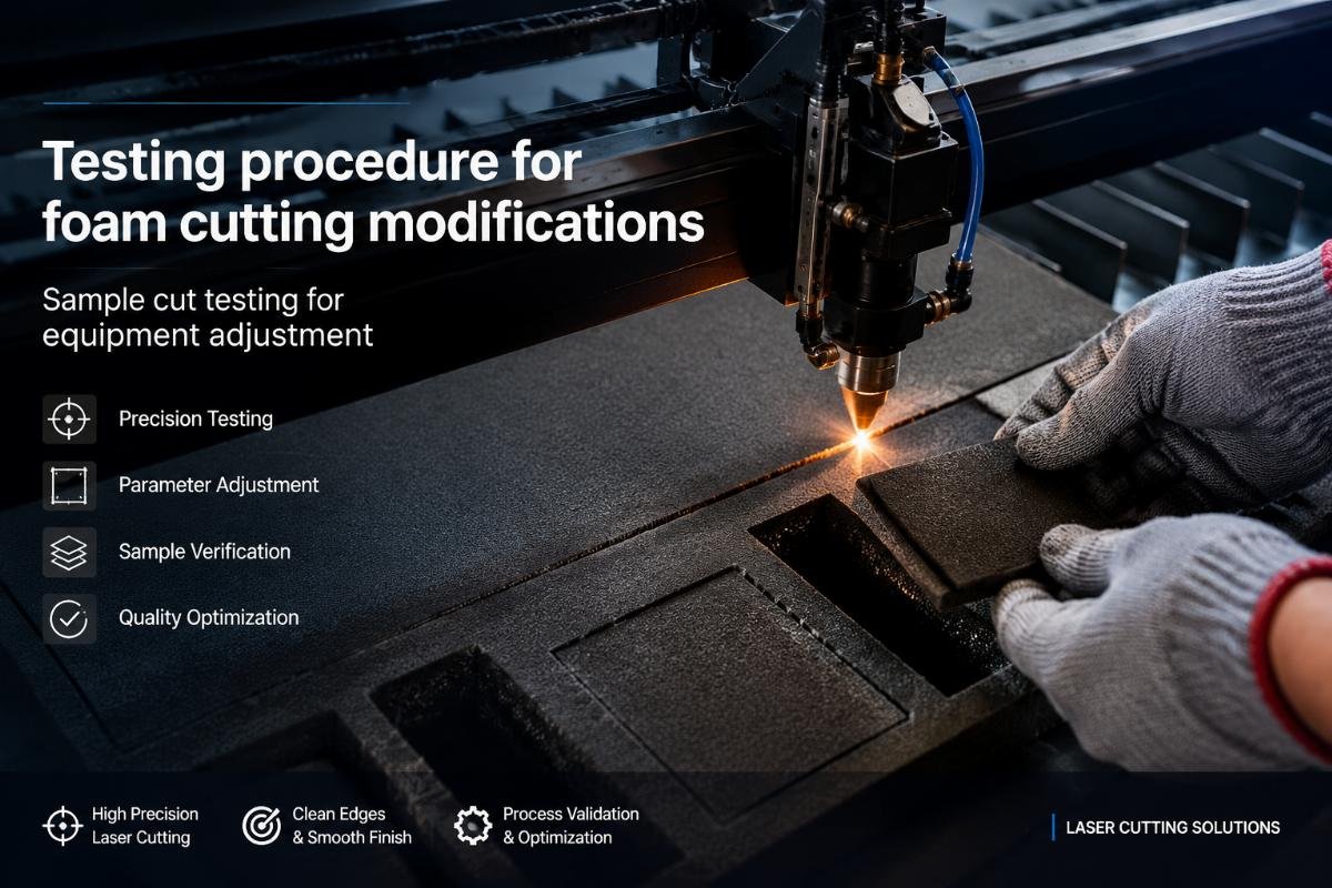 Testing procedure for foam cutting modifications