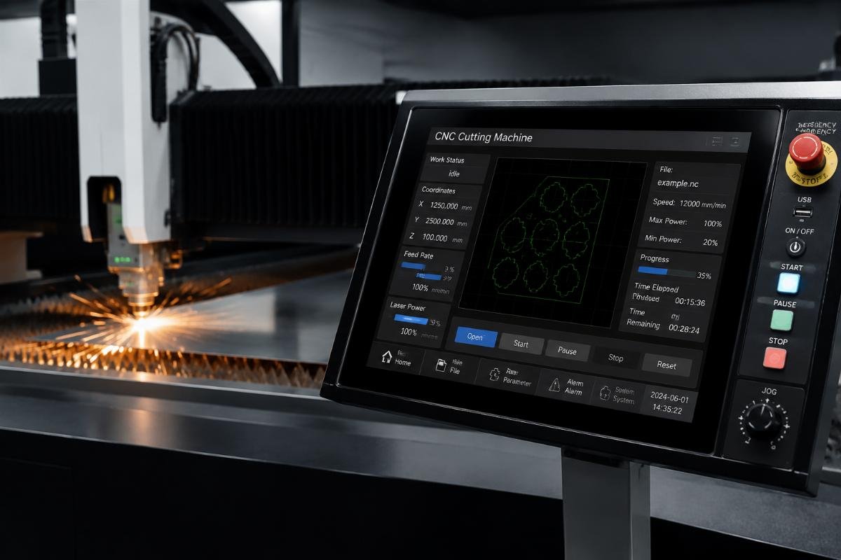 User-friendly control interface for parameter adjustment CNC cutting machine control panel
