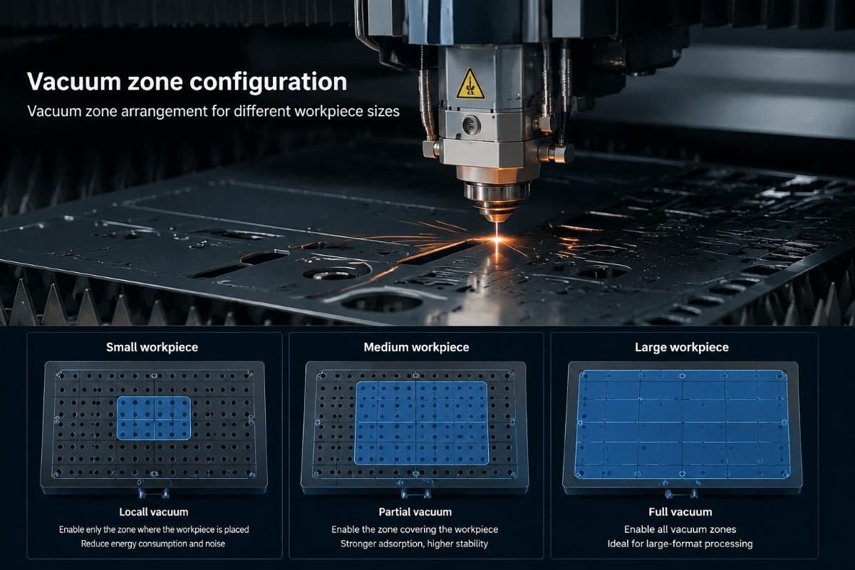 Vacuum zone configuration