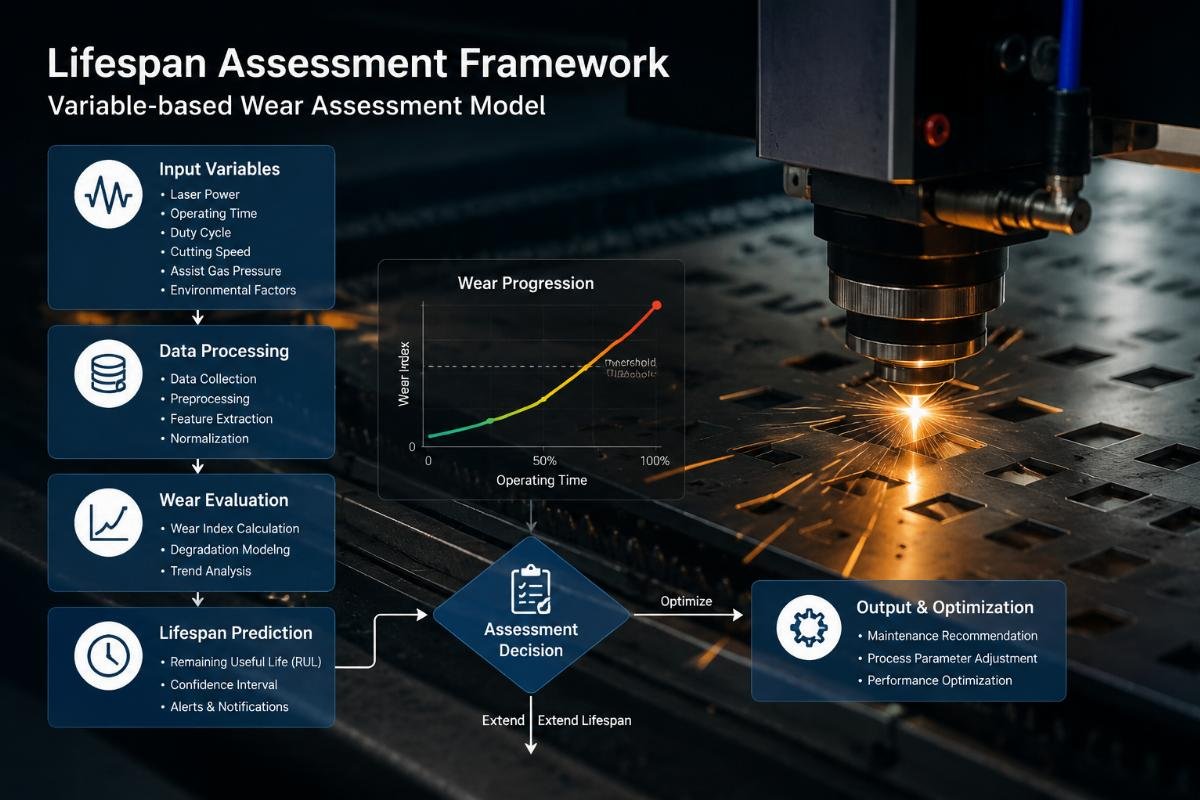 Variable-based wear assessment model Lifespan assessment framework diagram