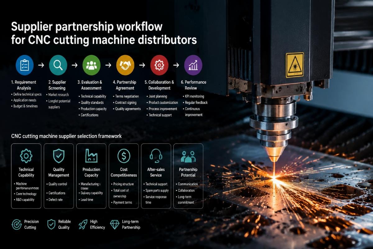 CNC cutting machine supplier selection framework Supplier partnership workflow for CNC cutting machine distributors