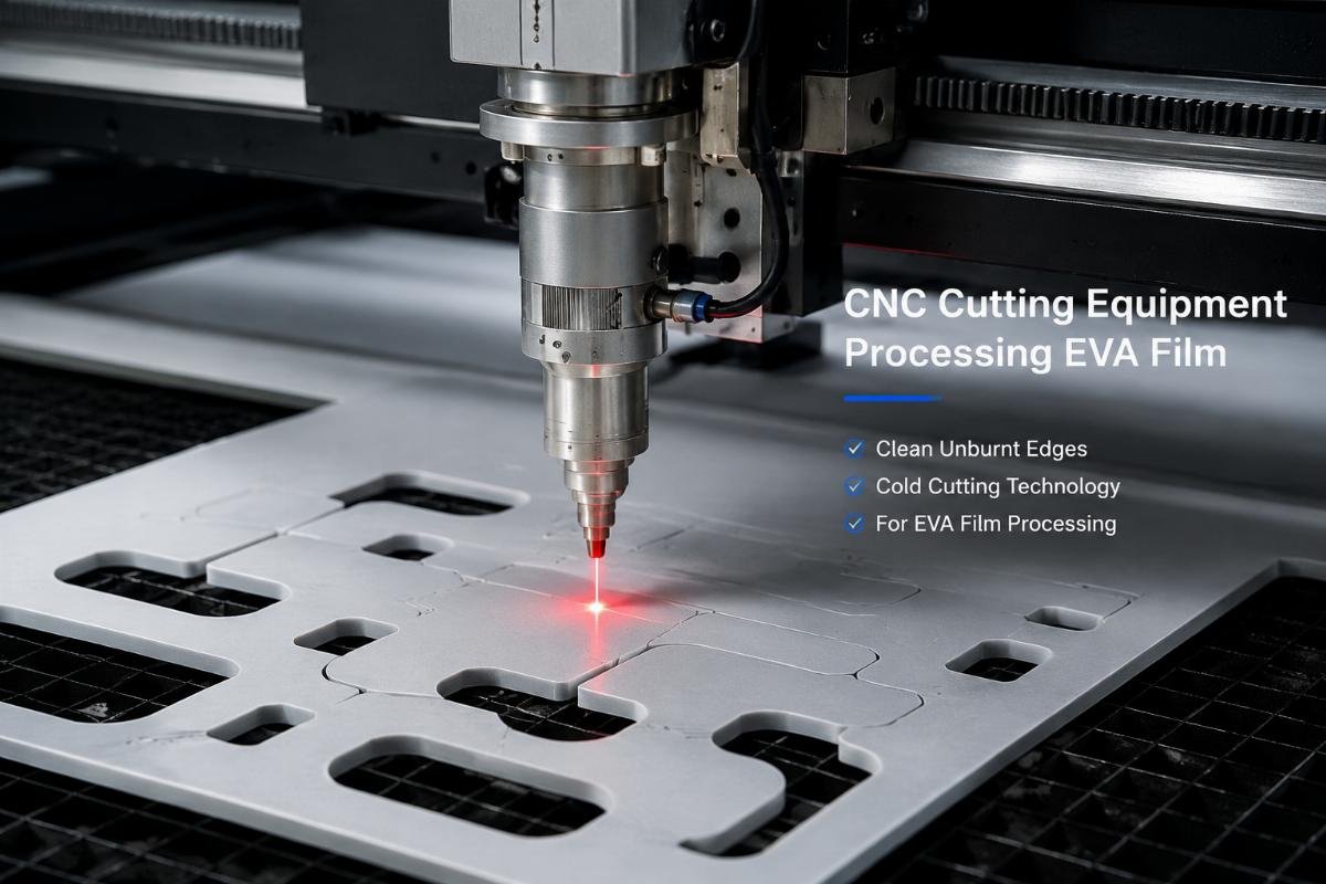 cold cutting technology for EVA film processing CNC cutting equipment processing EVA film with clean unburnt edges